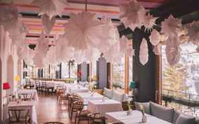 Winterdeko im Speisesaal